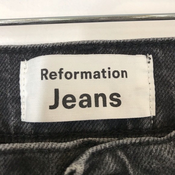 Reformation High Rise Black Erie Wash Women's Size 28 Bootcut Denim Jeans - Picture 7 of 12